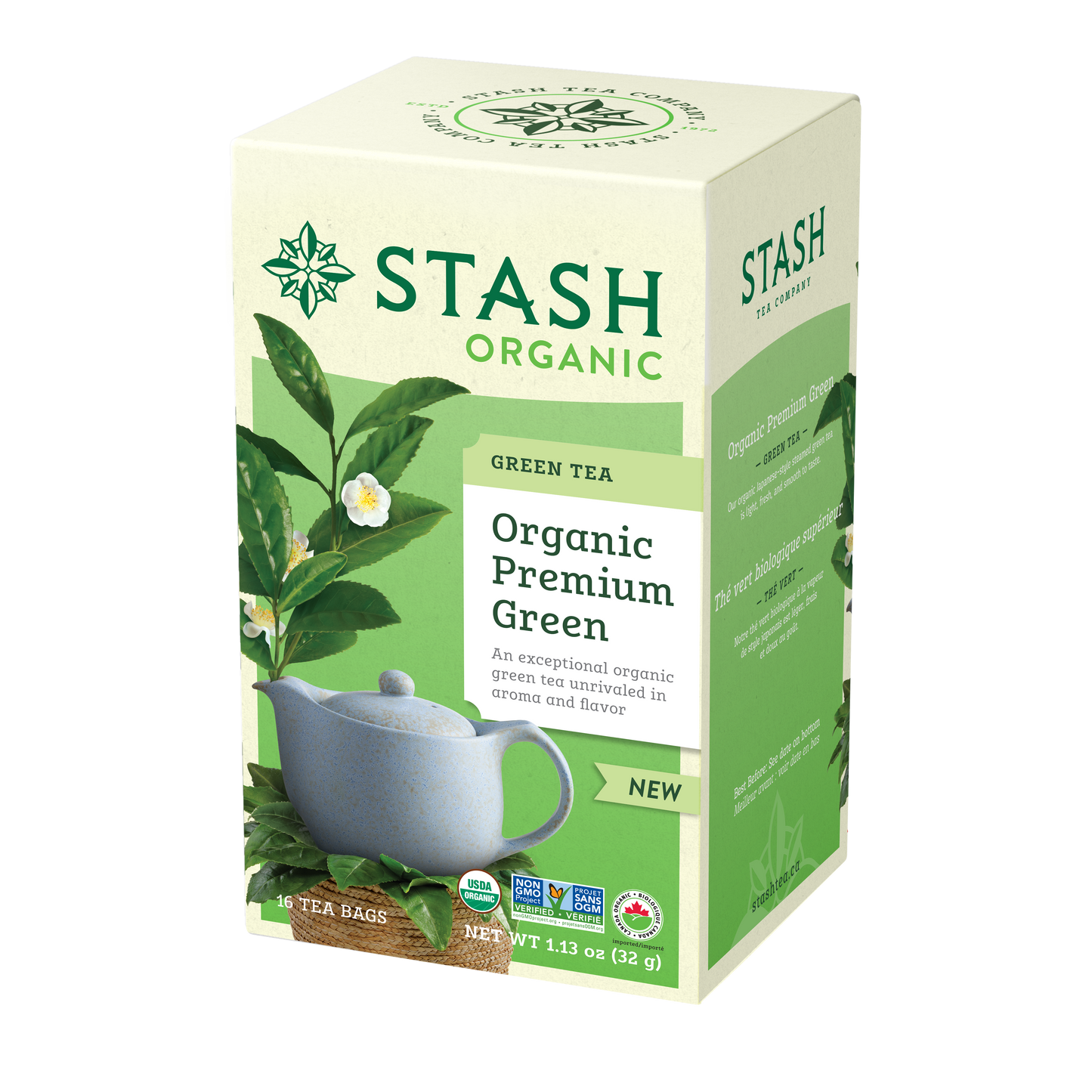 STASH TEA    Organic Teas    STASH TEA    Organic Teas    Org Premium Green 16bg