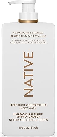 NATIVE BODY WASH COCOA BUTTER&VANILLA 650ML