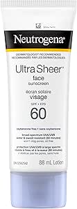 NEUTROGENA ULTRA SHEER FACE SUNSCREEN SPF 60 88ML