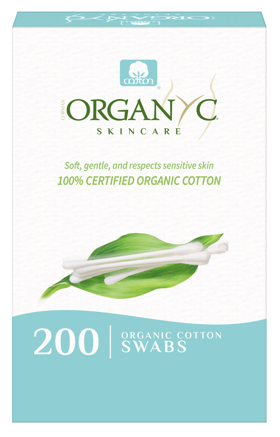 Organyc   Beauty Cotton Swabs 200ct