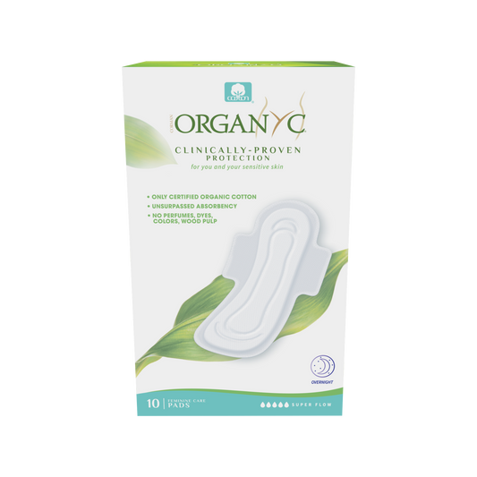 Organyc   Pads - Heavy Flow W/Wings Folded 10ct