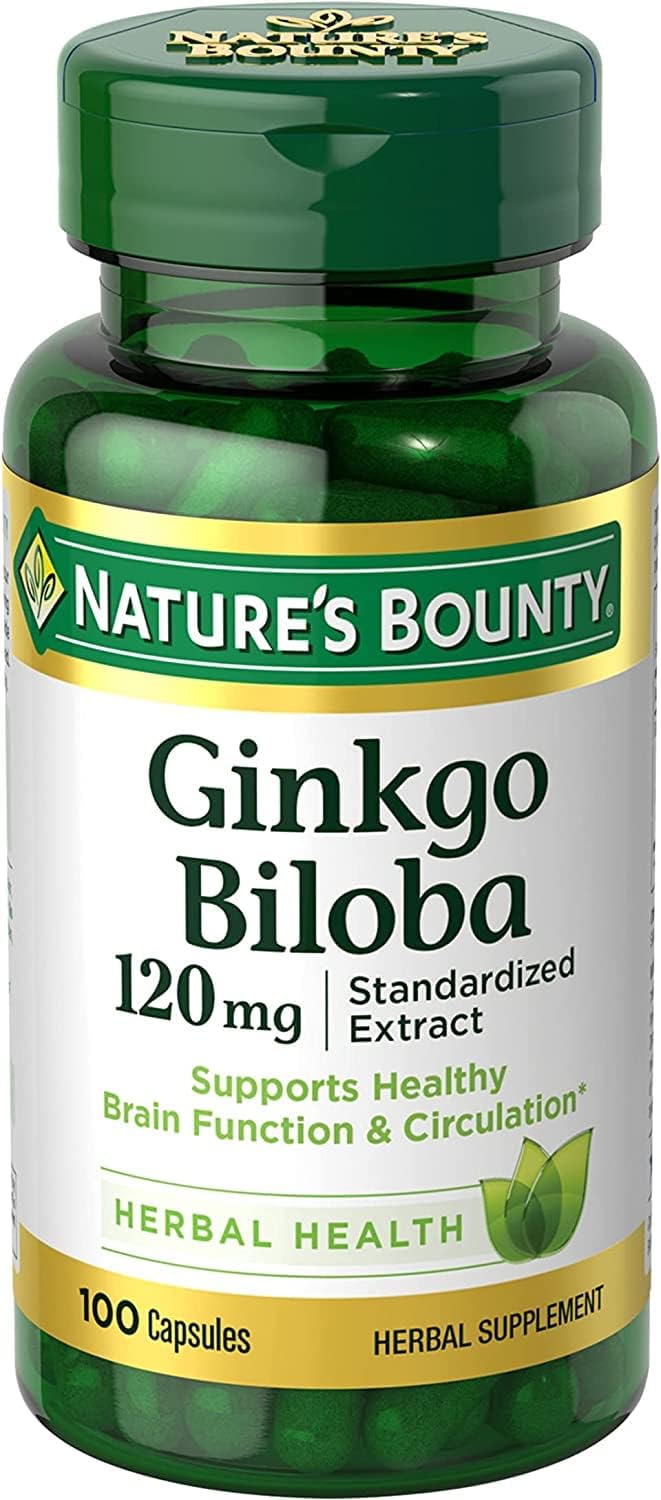 NATURE'S BOUNTY GINKGO BILOBA CAPS 100 CAPSULE