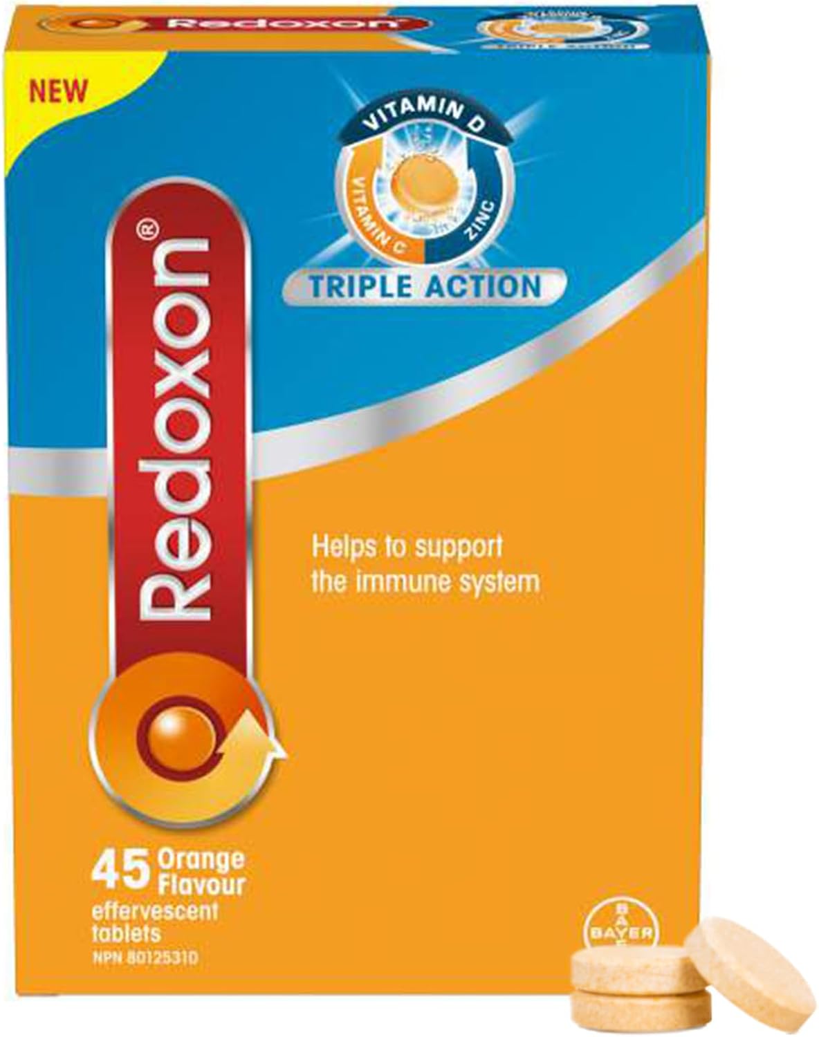 REDOXON TRIPLE ACTION VIT C&D 1000MG-10MCG TB 45 TAB RAP DISSOLV