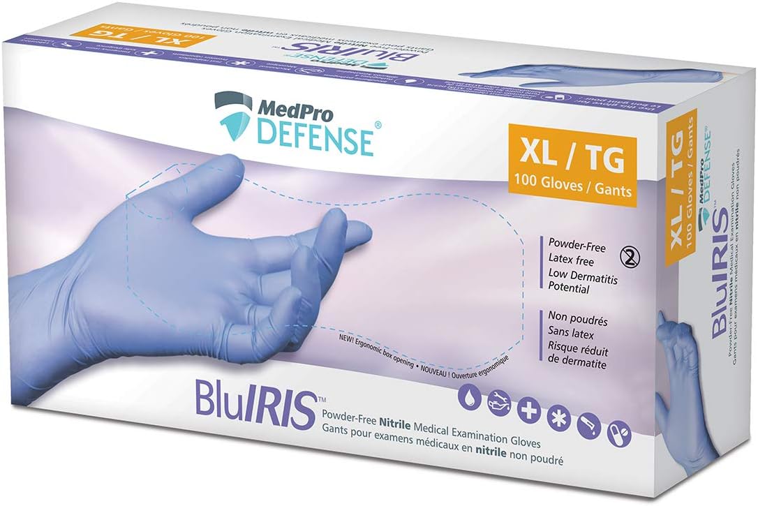 MEDPRO DEFENSE GLOVES NITRILE PD FREE XL 100