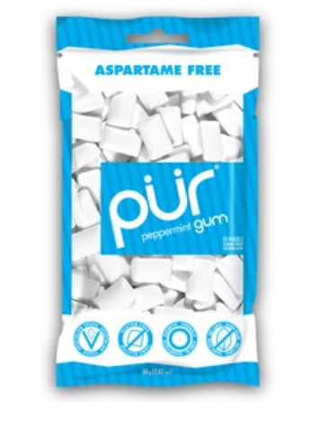 PUR GUM Peppermint Gum Bag 77g