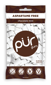PUR GUM Chocolate Mint Gum Bag 77g