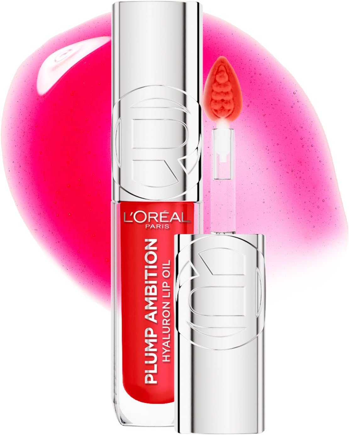L'OREAL PLUMP AMBITION HYALURON LIP OIL RED IN LOV pack of 2