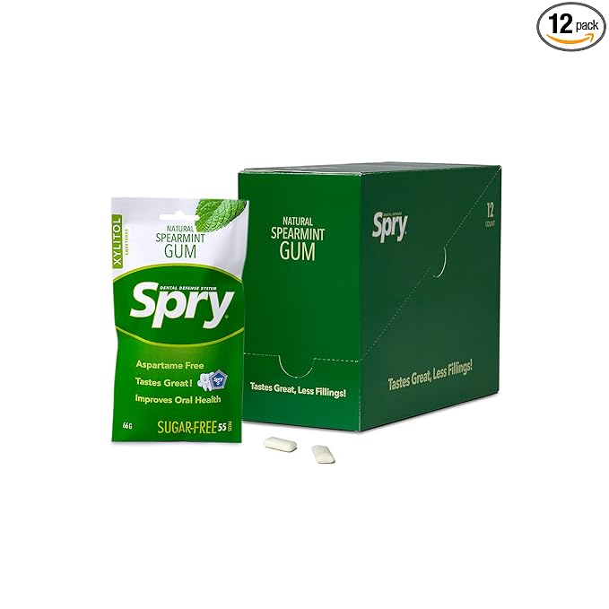 SPRY SPRY 55ct GUM BAG, SPEARMINT 12 PK
