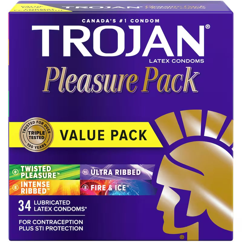 TROJAN CONDOMS PLEASURE PK 34