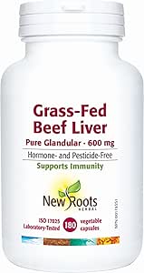 NEW ROOTS Grass-Fed Beef Liver Pure Glandular · 600 mg 180 capsules