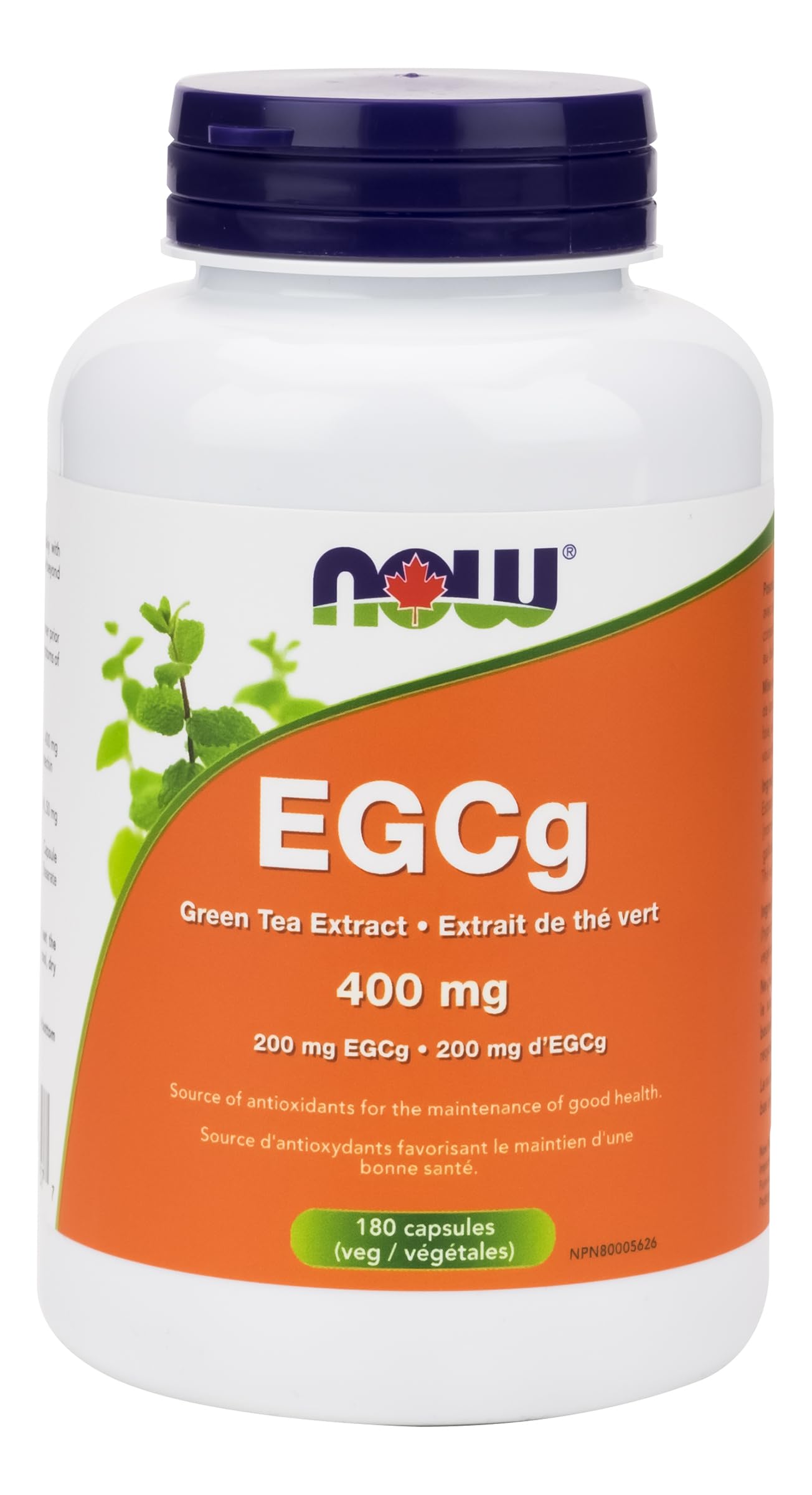 NOW EGCg GreenTea Ext 400mg (EGCg 200mg) 180vcap