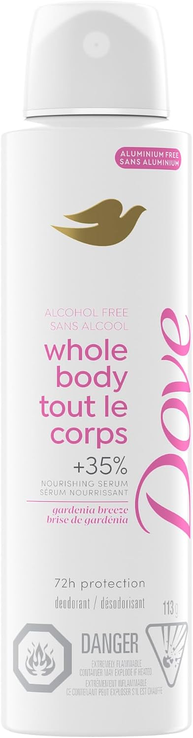 DOVE DEO WHOLE BODY SPRAY GARDENIA BREEZE 113G AEROSOL