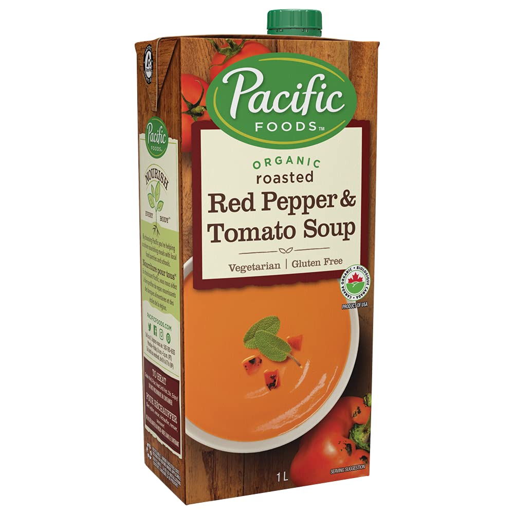 PACIFIC SOUPS - Organic Creamy Roasted Red Pepper & Tomato Soup (tetrapak) 1l