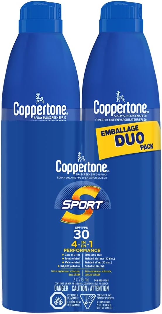 COPPERTONE SUNSCREEN SPF30 SPORT SP 2X215ML SPRAY