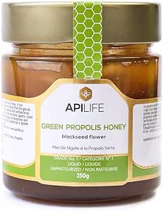 API Health Green Propolis and Black Seed Honey 250 g - Case of 6