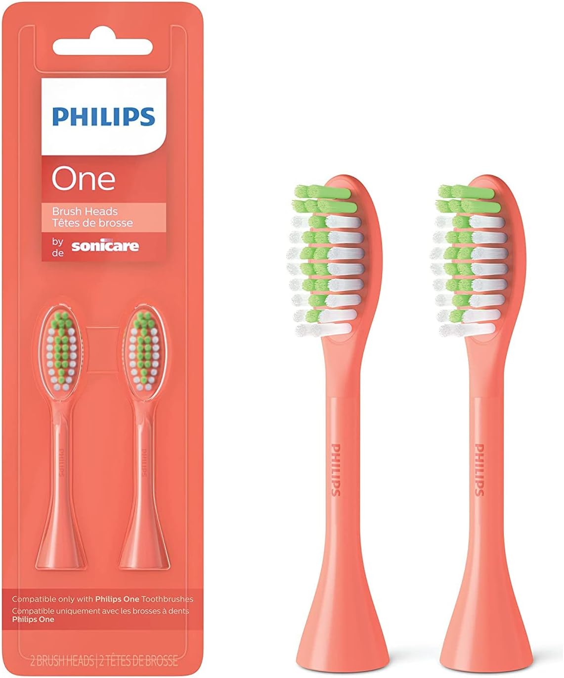 PHILIPS ONE BRUSH HEADS CORAL 2