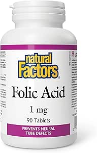 Natural Factors   Folic Acid 1 mg   90 tabstabs