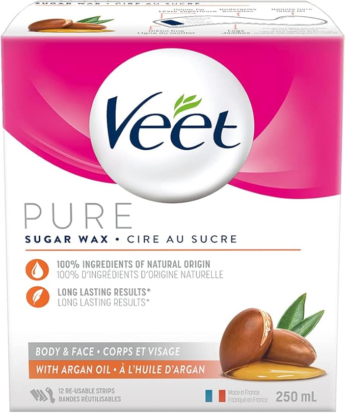 VEET NATURALS WARM SUGAR WAX ARGAN OIL 250ML