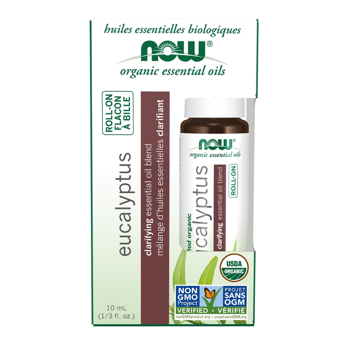 NOW Organic Eucalyptus EO Roll-On 10mL