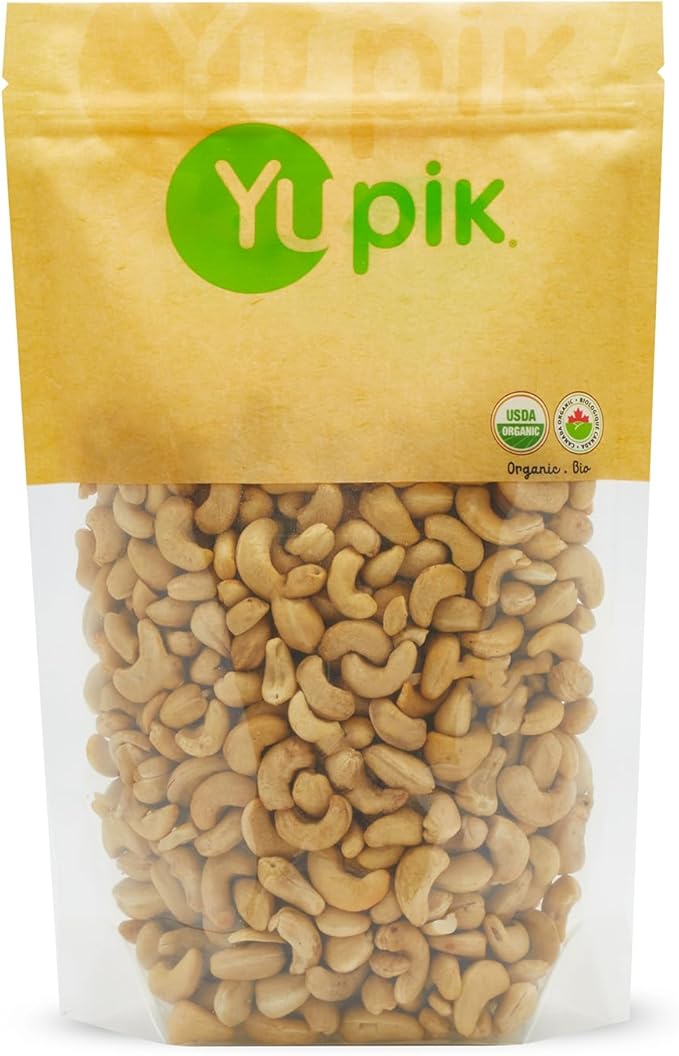 YUPIK Organic Raw Cashews 1 kg / 2.2lbs