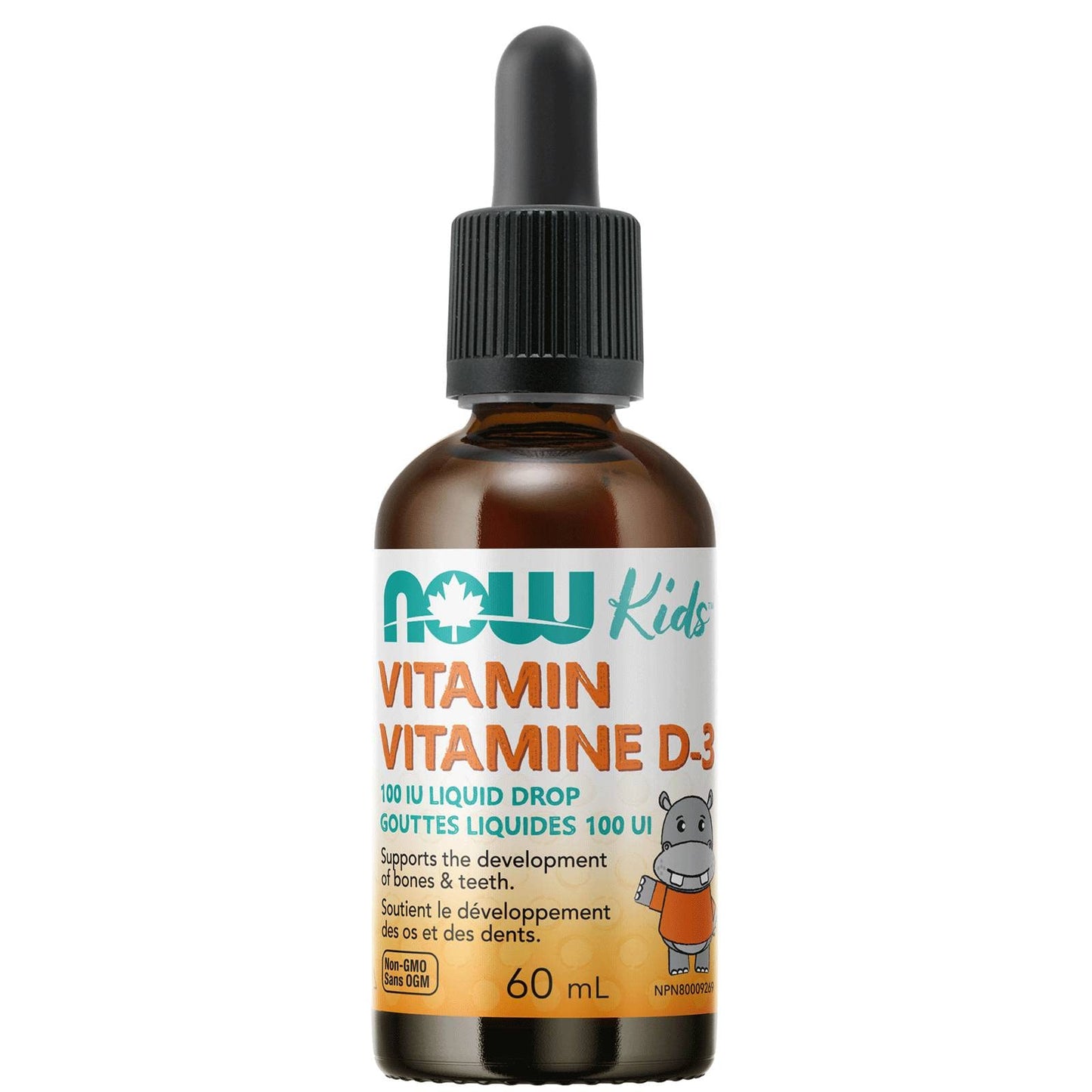 NOW Kids Vit D-3 Liquid Drops 100 IU / drop 60mL