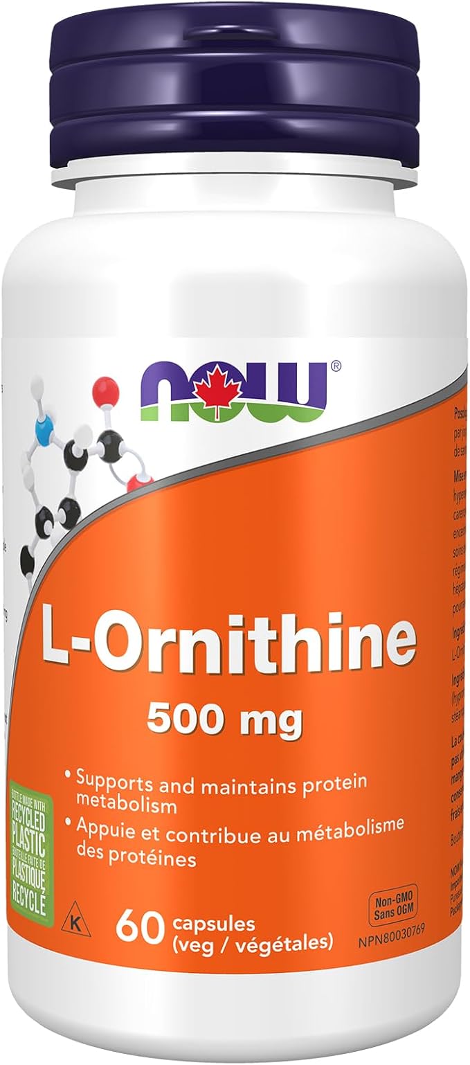 NOW L-Ornithine 500mg 60vcap