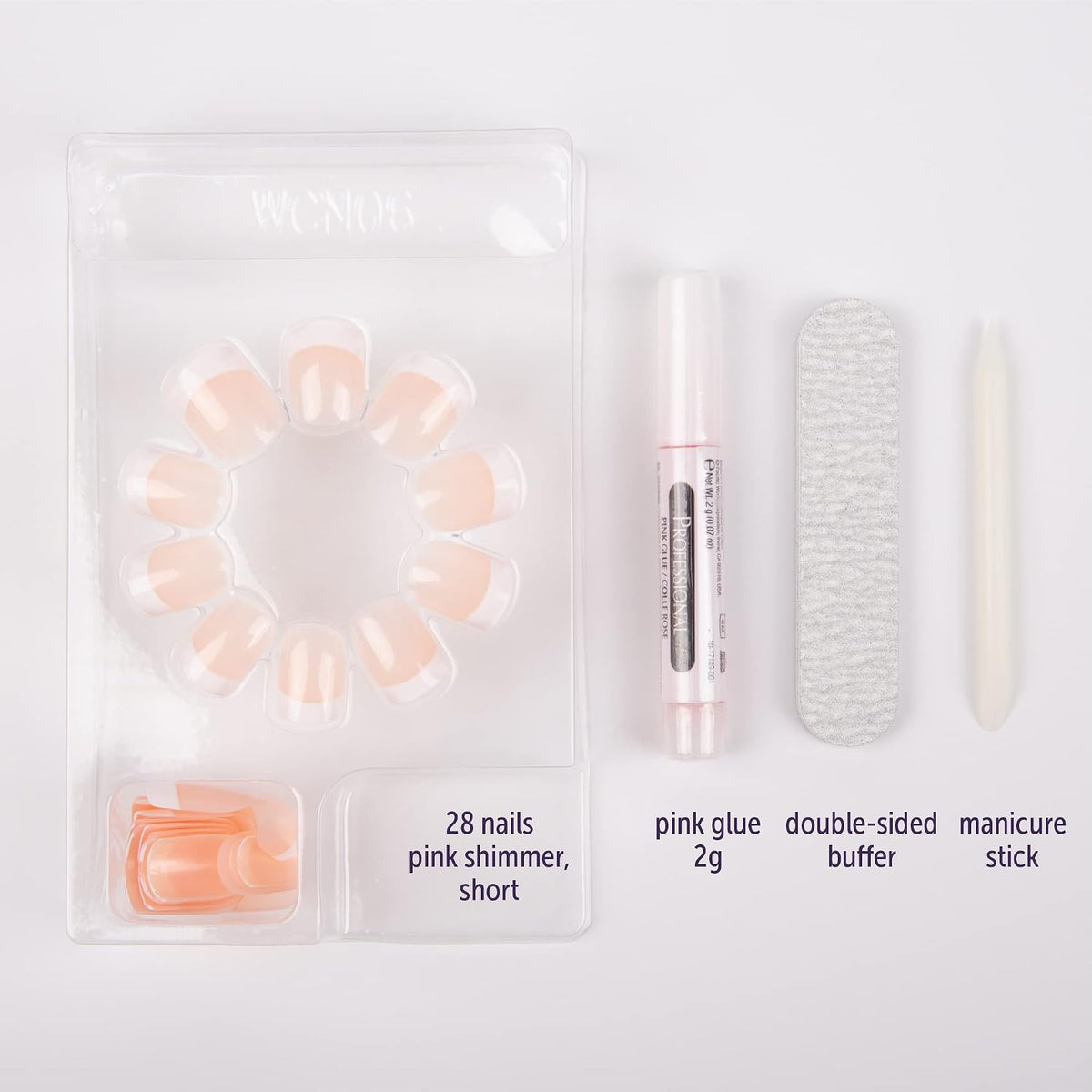 NAILENE SO NATURAL NAILS ARTIF SHORT PINK SHIM 28 pack of 2