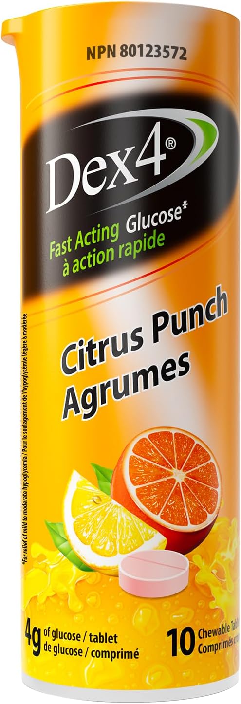 DEX-4 GLUCOSE TB CITRUS PUNCH 10 TABLET pack of 12