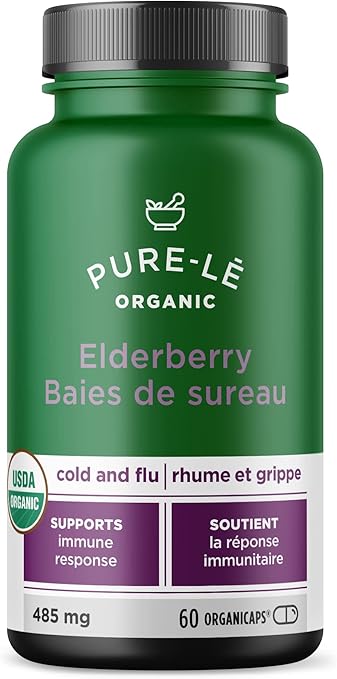 Pure-l? Pure-l? Organic Organicaps Flavour: Elderberry
Container Size: 60 Count Each