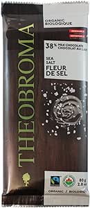 Theobroma Chocolat   Chocolate Bars   38% Milk Chocolate & Sea Salt80G