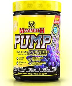Bucked Up Mammoth Pump Purple Rain Grape 60 serve