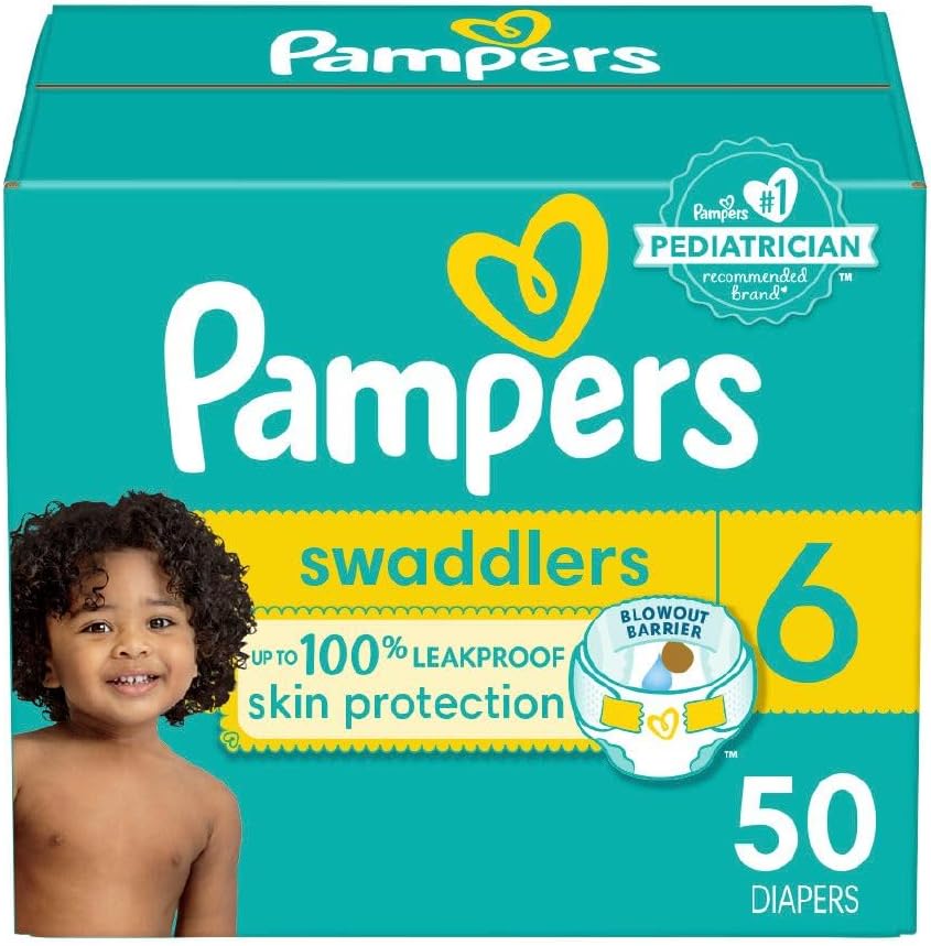 PAMPERS SWADDLERS SUPER SIZE-6 50
