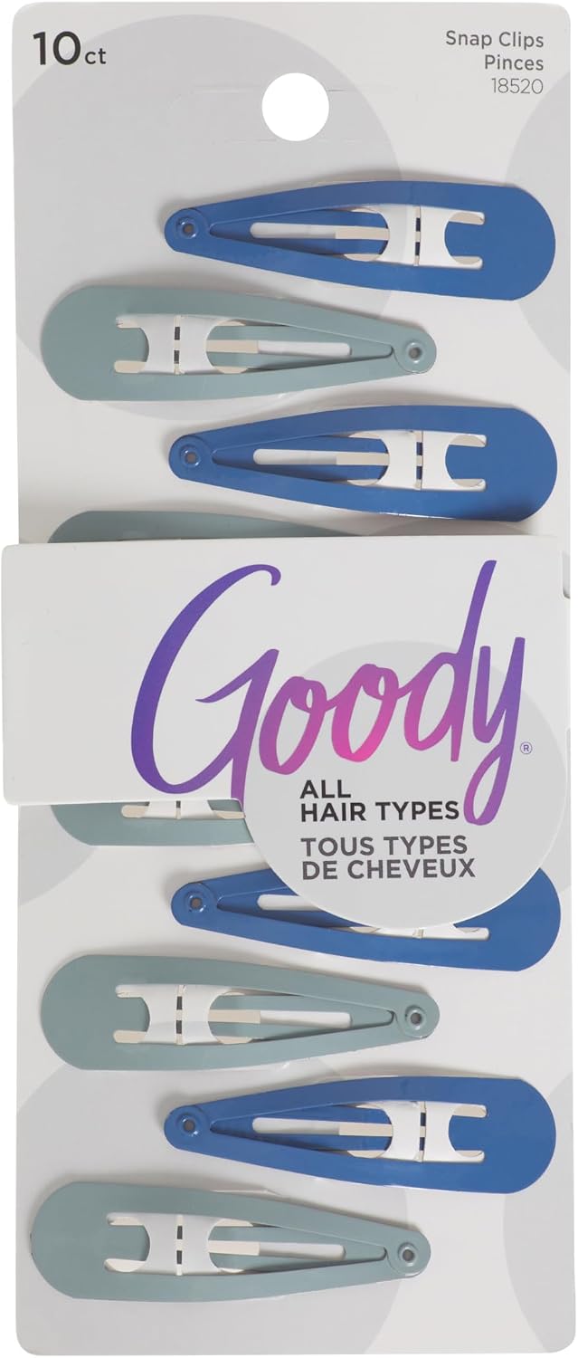 GOODY SNAP CLIPS METAL COOL 10 pack of 3