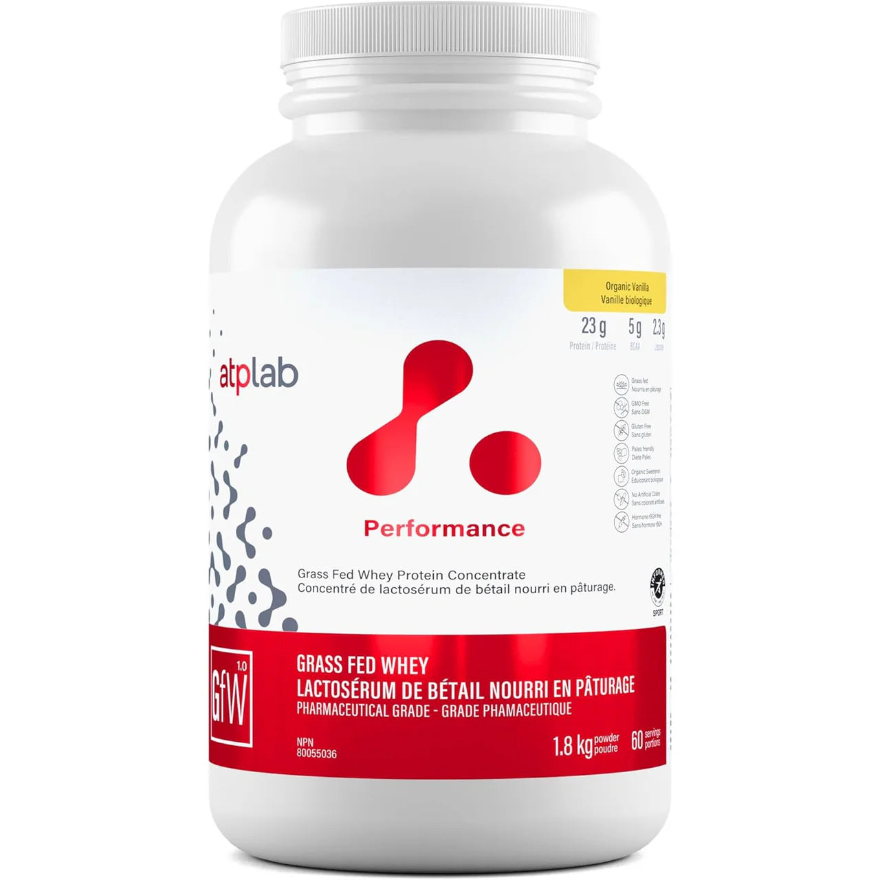 ATP Grass Fed Whey - Organic Vanilla 1,8kg