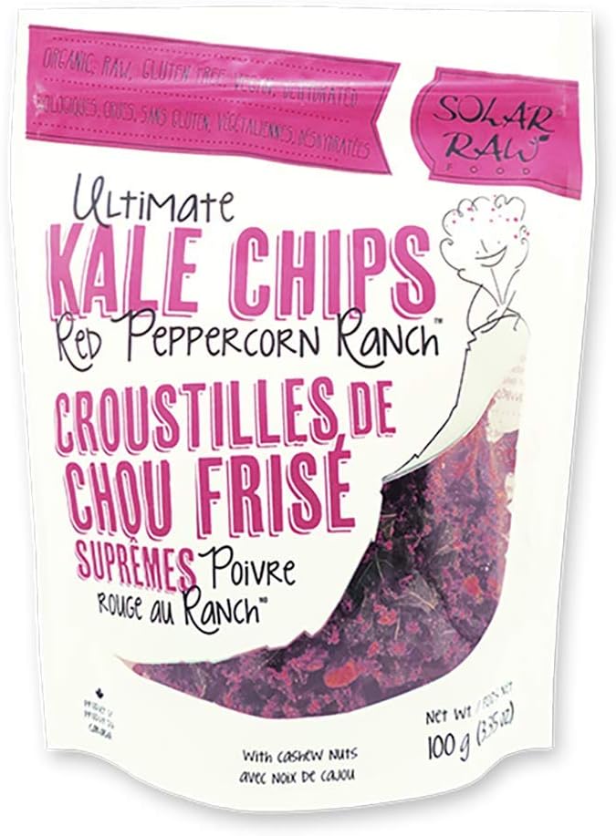 Solar Raw Foods - Ultimate Kale Chips - Red Peppercorn Ranch - 100 g / 3.35 oz