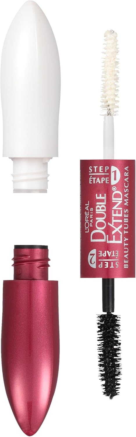 LOREAL DOUBLE EXTEND BEAUTY TUBES MASC BLACKESTBLK pack of 3
