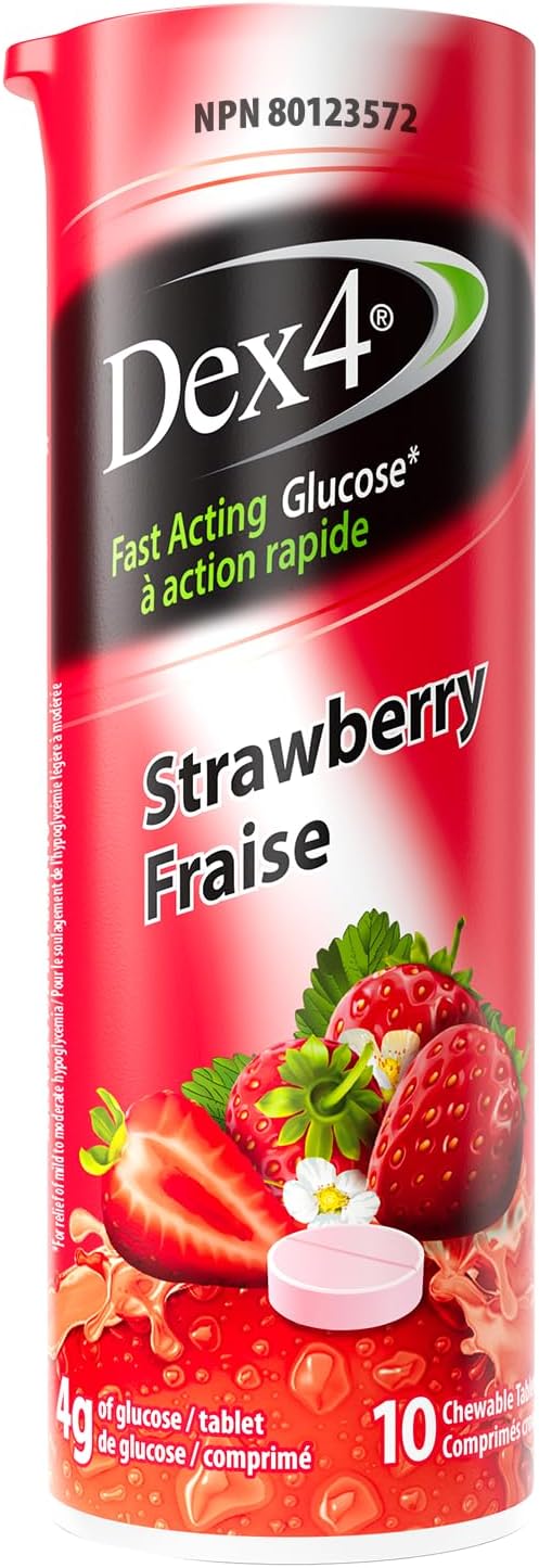 DEX-4 GLUCOSE TB STRAWBERRY 10 TABLET pack of 12