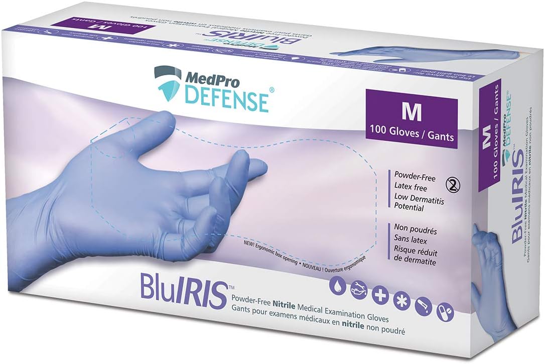 MEDPRO DEFENSE GLOVES NITRILE PD FREE SM 100