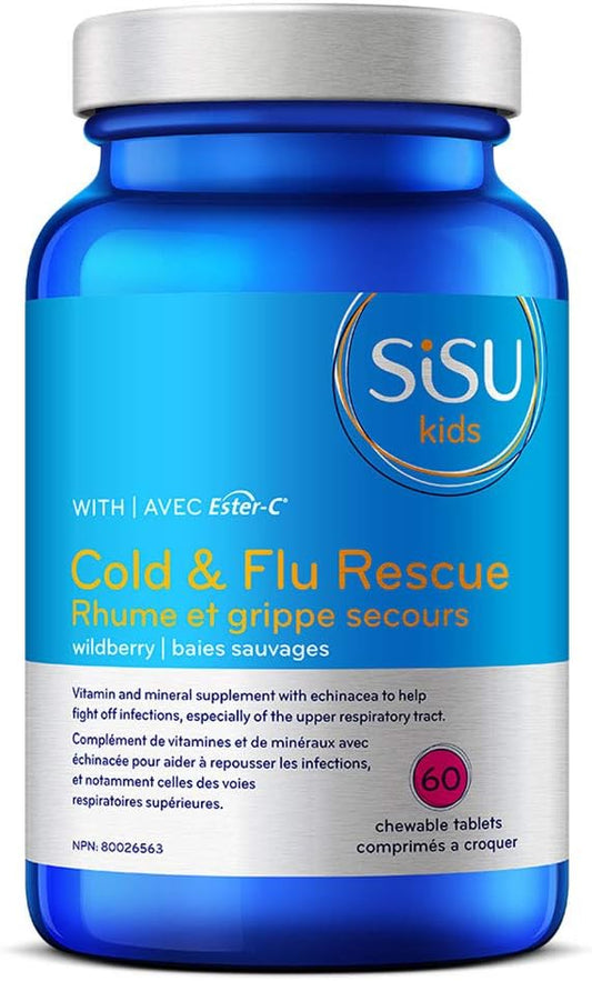 SISU - Kids Cold & Flu Rescue Chewable, Berry - 60 tabs
