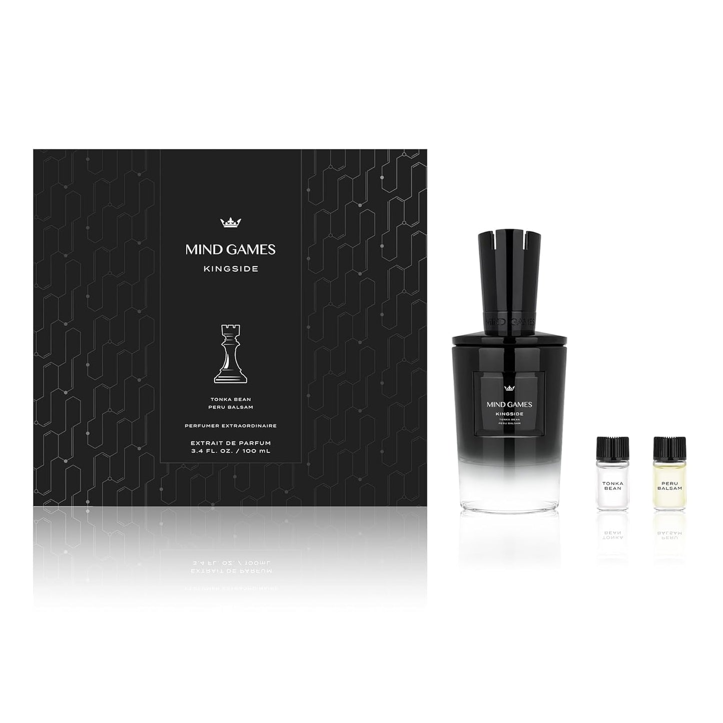 Mind Games Men Mind Games Kingside -- Gift Set - 3.4 oz Extrait De Parfum Spray + Two 0.10 Mini EDP Travel Size + Testing Papers