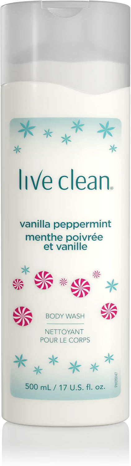 Live Clean - Vanilla Peppermint Body Wash 500ml