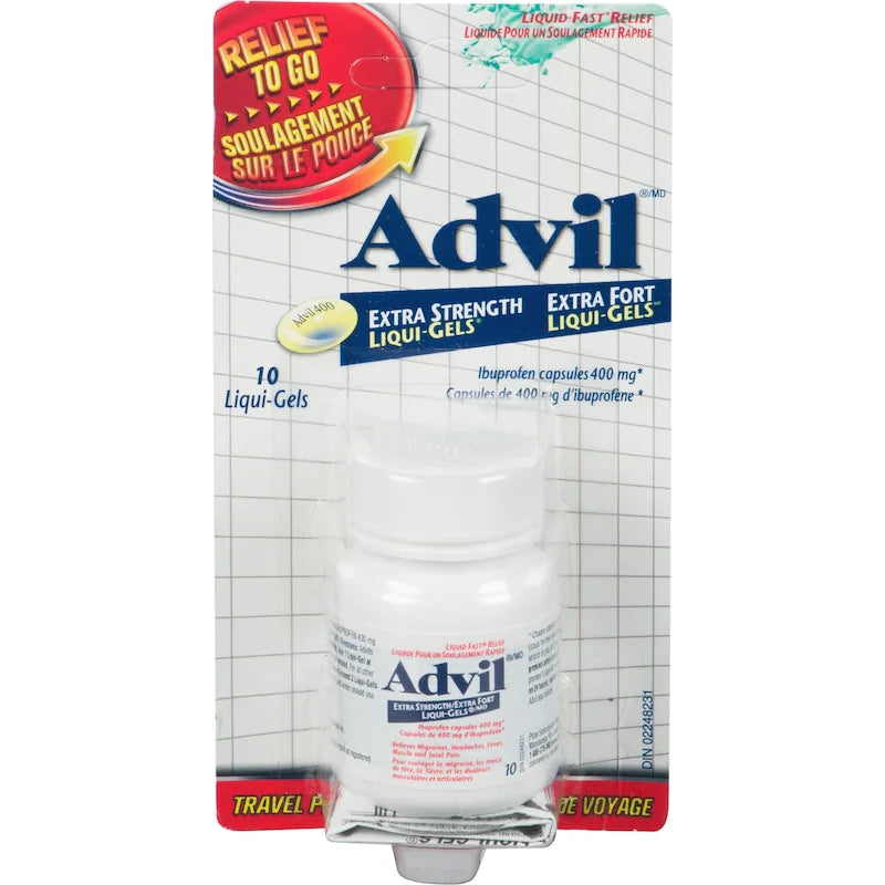ADVIL XST LIQUI-GEL RELIEF TO GO 10 CAPLET pack of 3