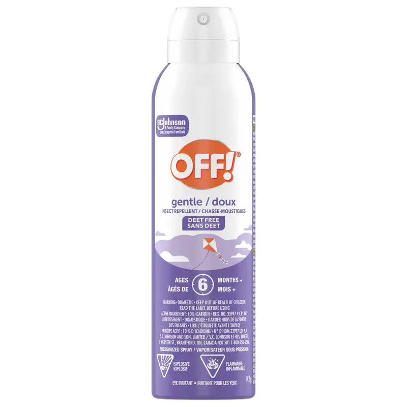 OFF INSECT REPELLENT GENTLE AERO DEET FREE 142G AEROSOL pack of 12