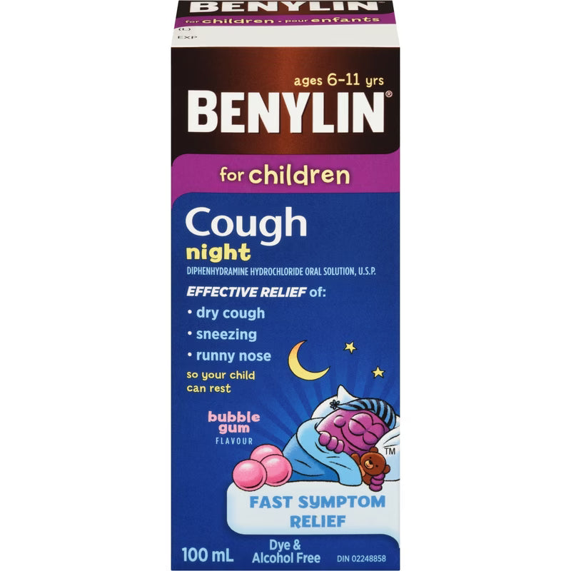 BENYLIN COUGH NIGHT CHILDREN 100ML SYRUP