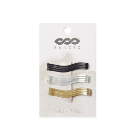 BANDED   Bobby Pins - Make Waves Metal 3 x 12pk