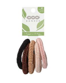 BANDED   Hair Cords - Coffee Fields 3 x 5pk