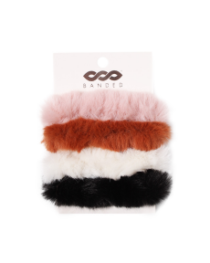 BANDED   Faux Fur Scrunchie - All Spice 3 x 4pk