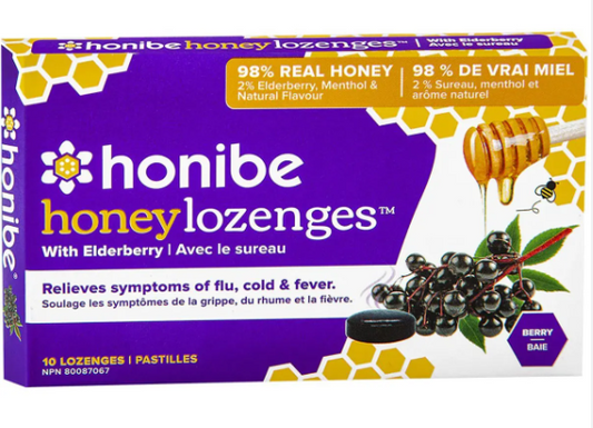 HONIBE    Lozenges    Pure Honey with Elderberry 10pc