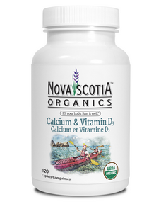 Nova Scotia Organics   Calcium + Vitamin D3 120caps