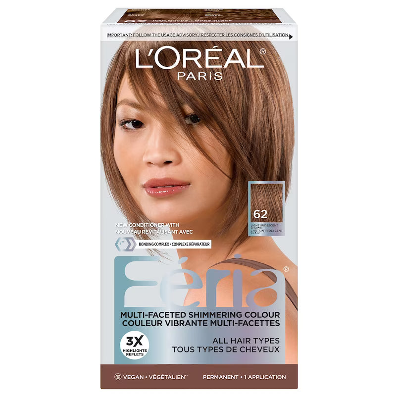 L'OREAL FERIA #62 LIGHT IRIDESCENT BROWN
